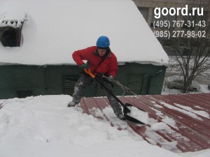 чистка крыш от снега